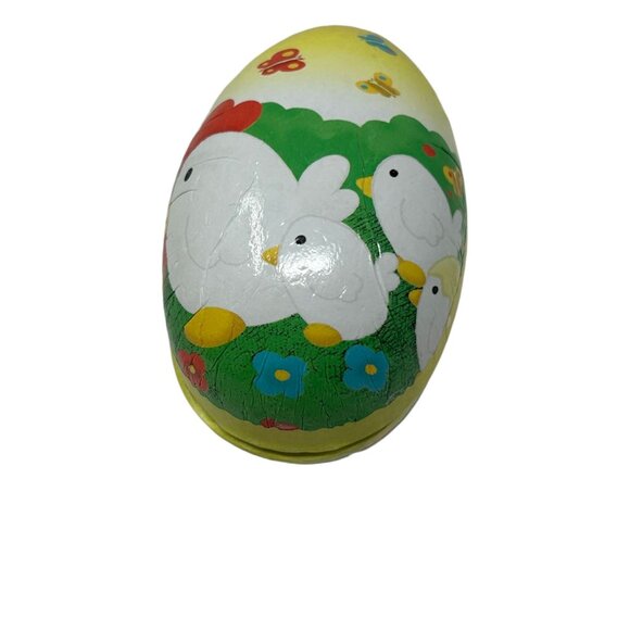 Set Of 4 Vintage Paper Mache Nesting Easter Eggs Farm Germany Mother Goose - Picture 15 of 16